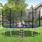 Trampoline Safety Enclosure Net Replacement with Zipper and Buckles 6.6-Foot-High Durable PE Net
